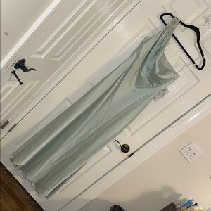 Mac Dugal Elegant Light Blue One-Shoulder Gown